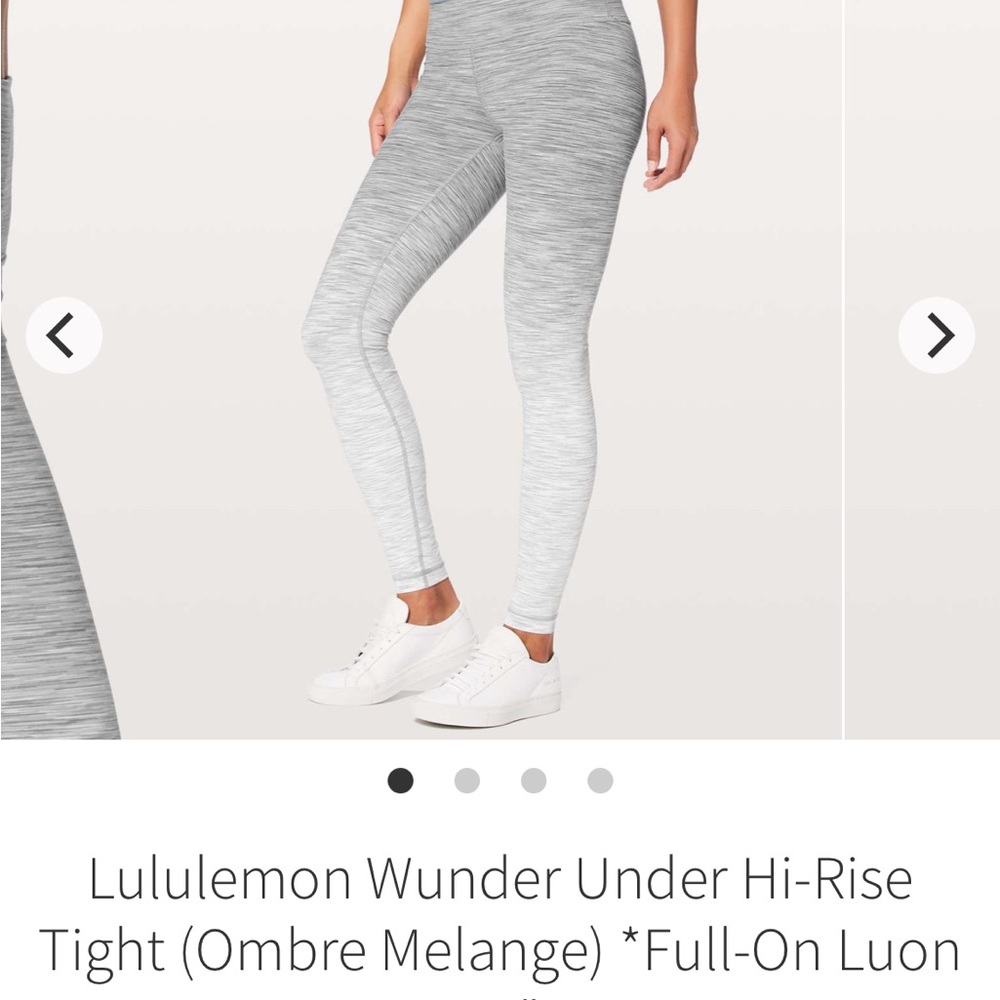 lululemon athletica Gray Wunder Under Hi-Rise Tight